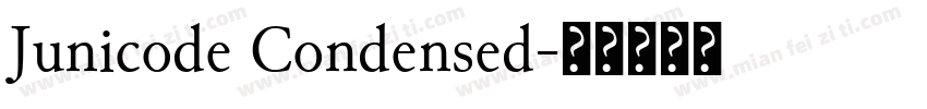 Junicode Condensed字体转换